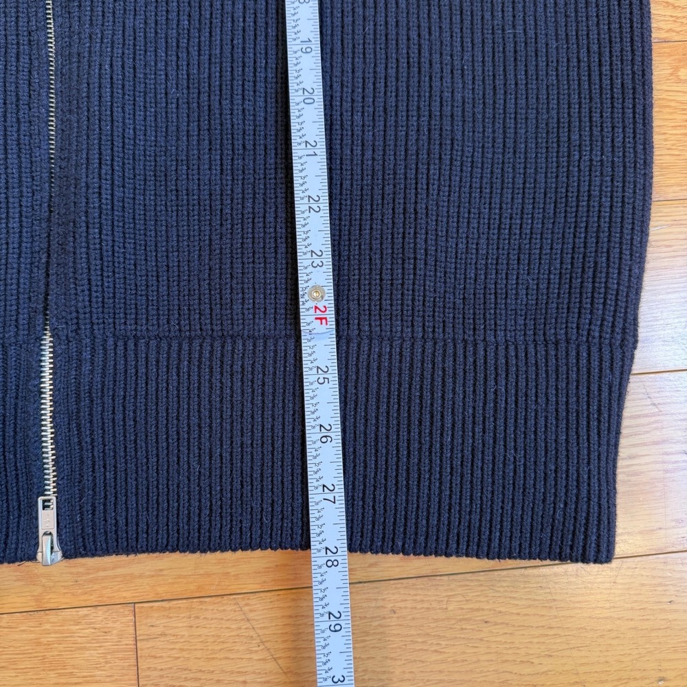 Maison Margiela 14 Mens Navy Blue Ribbed Zip-Up Cardigan Sweater ($1,576)‎ - Picture 7 of 14
